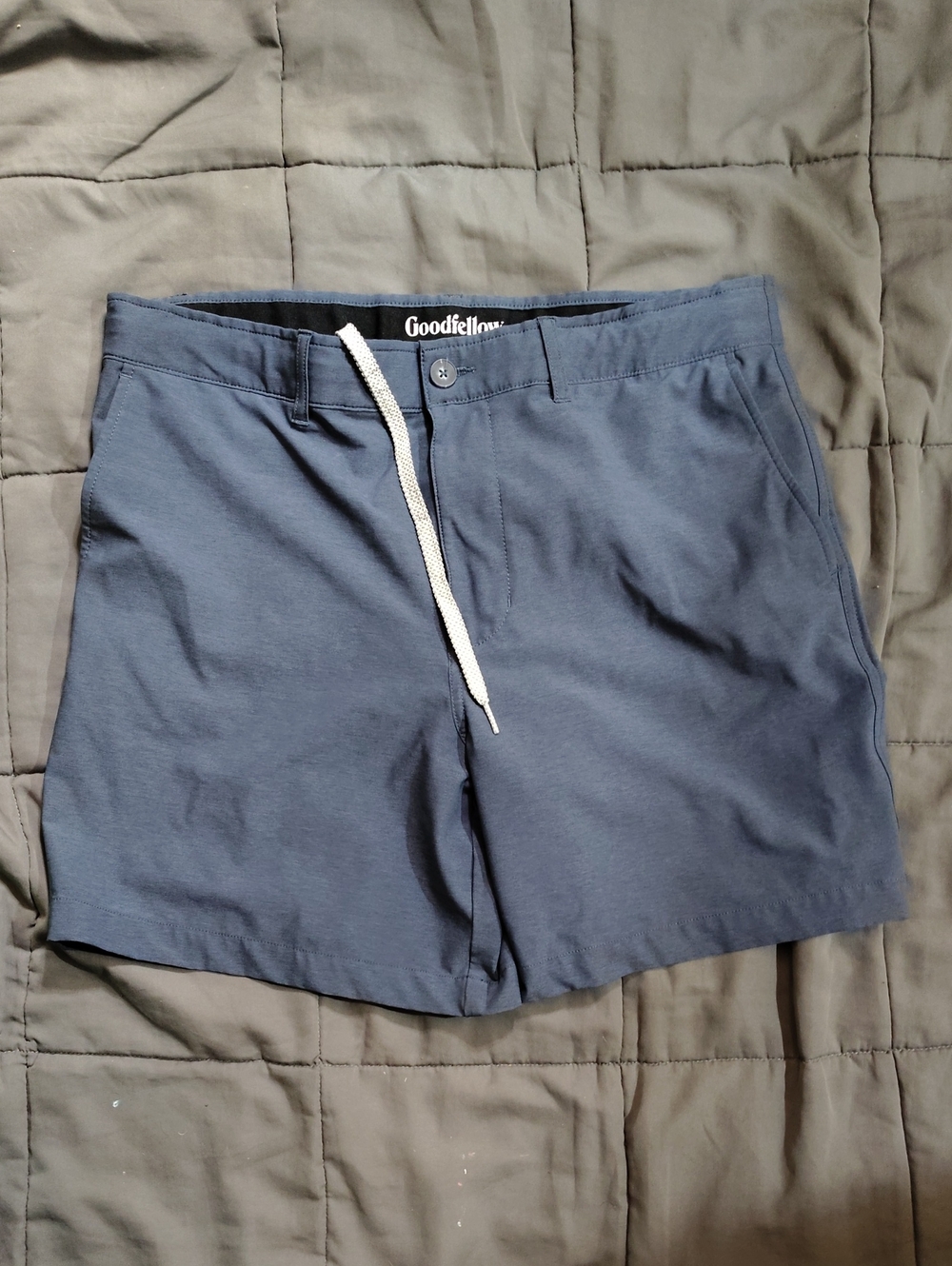 Goodfellow & Co Men's Slate Blue Drawstring Hybrid Shorts